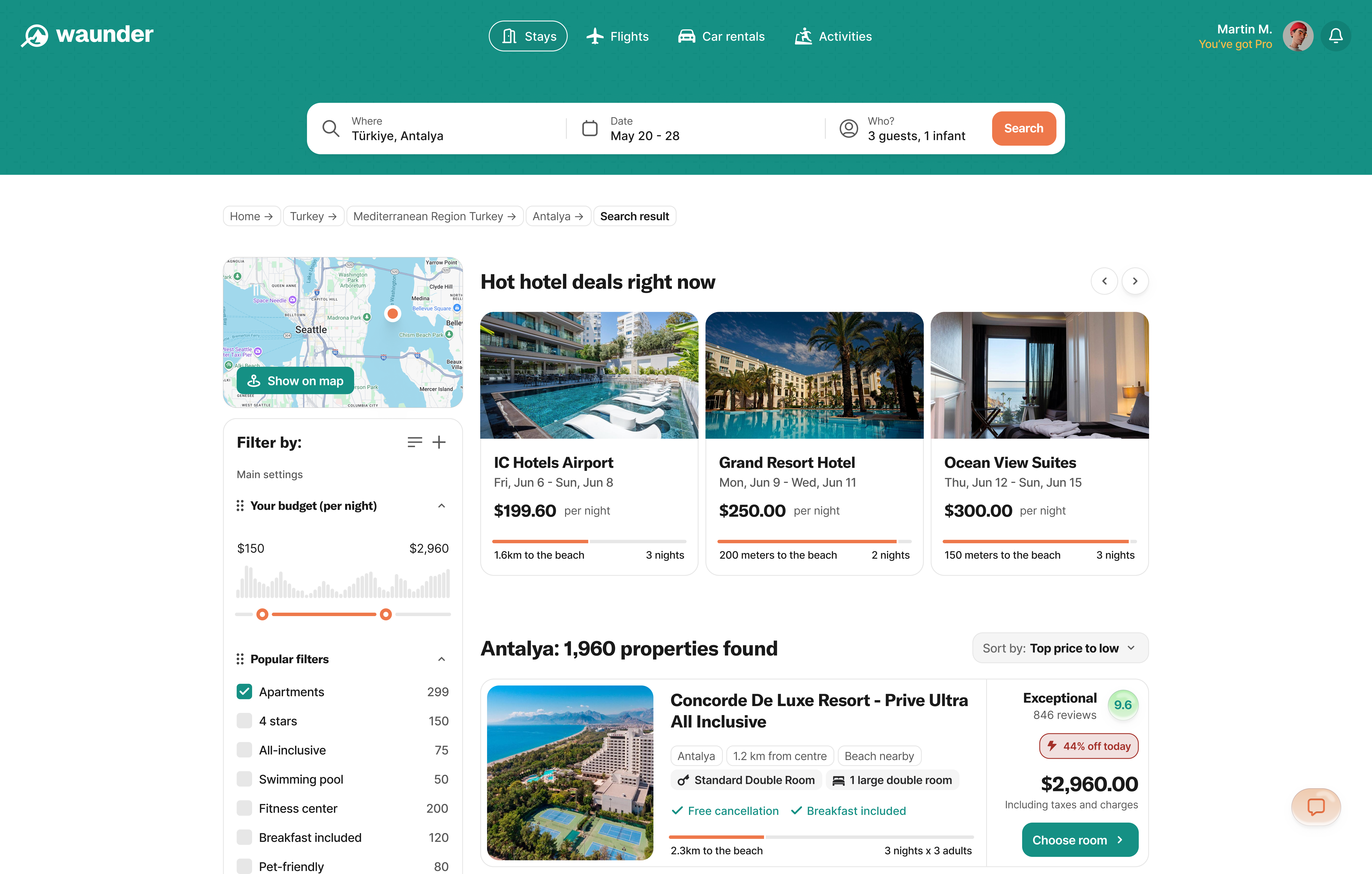 Travel destinations